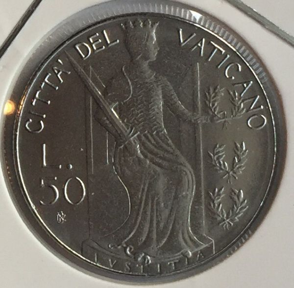 Монета Ватикан 50 лир 1979 год 