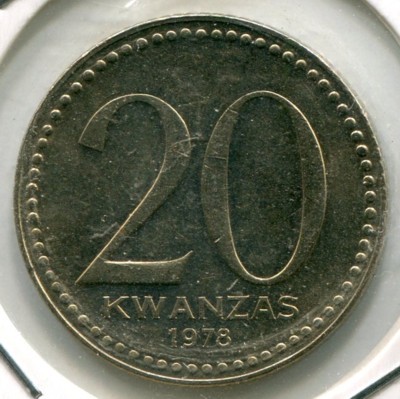 Монета Ангола 20 кванза 1978 год.