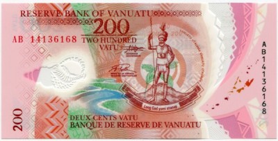 Банкнота Вануату 200 вату 2014 год.