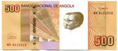 Банкнота Ангола 500 кванза 2012 год.