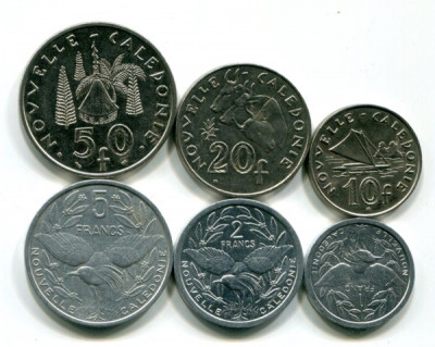 Новая Каледония набор из 6-ти монет.