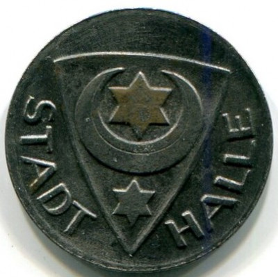 Монета Галле 10 пфеннигов 1920 год. Нотгельд