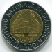 Монета Италия 500 лир 1996 год. 70 лет Национальному институту статистики.