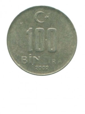 Турция 100000 лир 2002 г.