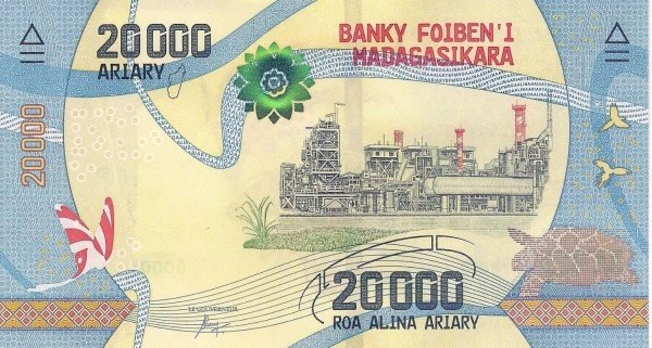 Банкнота Мадагаскар 20000 ариари 2017 год.