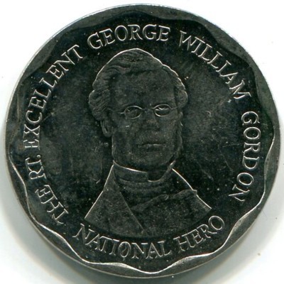 Монета Ямайка 10 долларов 2008 год.