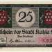 Банкнота город Кала 25 пфеннигов 1921 год.