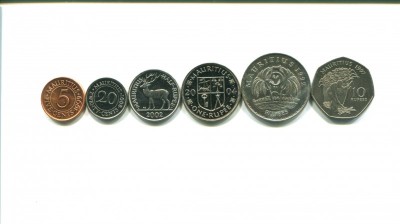 Маврикий набор 6 монет