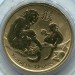 Монета Австралия 1 доллар 2016 год. Год Обезьяны 