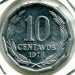 Монета Чили 10 сентаво 1978 год.