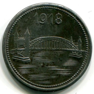 Монета Бонн 10 пфеннигов 1918 год. Нотгельд