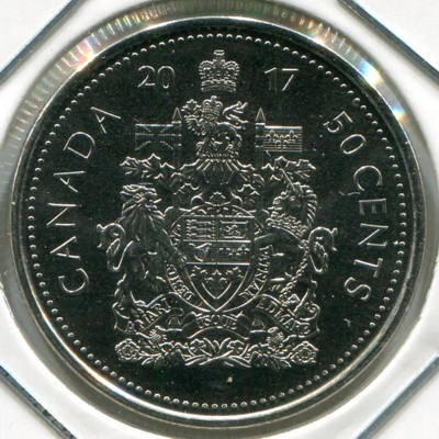 Монета Канада 50 центов 2017 год. 
