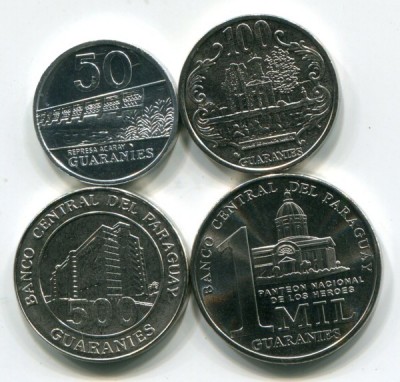 Парагвай набор из 4-х монет.