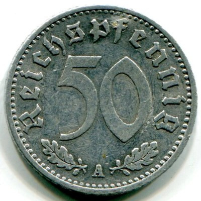 Монета Германия 50 рейхспфеннигов 1935 год. A