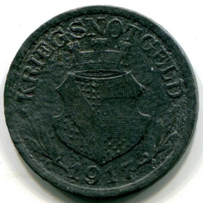Монета Пфорцхайм 10 пфеннигов 1917 год. Нотгельд