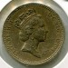 Монета Великобритания 1 фунт 1985 год.
