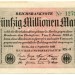 Банкнота Германское государство 50 000 000 марок 1923 год.