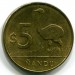 Монета Уругвай 5 песо 2011 год.