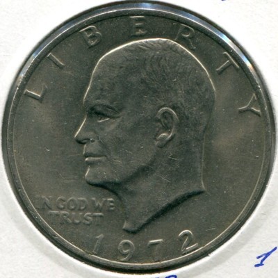 Монета США 1 доллар 1972 год.