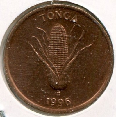 Монета Тонга 1 сенити 1996 год.
