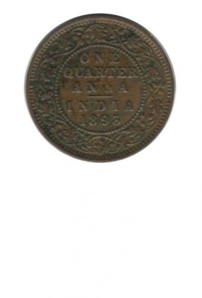 Индия 1/4 анны 1893 г.