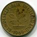 Монета ФРГ 10 пфеннигов 1969 год. F