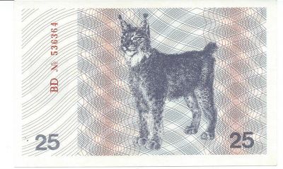 Банкнота Литва 25 талонов 1991 год