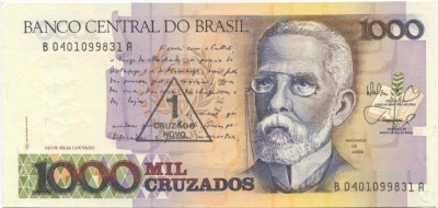 Бразилия 1000 крузадо 1988 г.