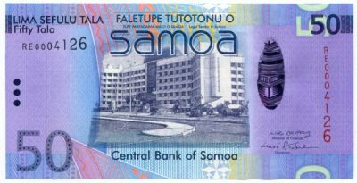Банкнота Самоа 50 тала 2008 год.