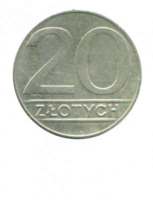 Польша 20 злотых 1989 г.