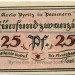 Банкнота город Пириц 25 пфеннигов 1921 год.