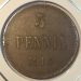 Монета Русская Финляндия  5 пенни 1916 год