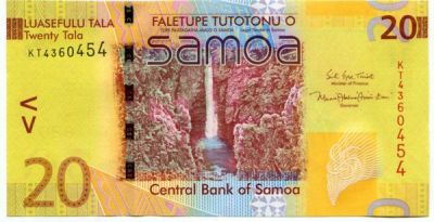 Банкнота Самоа 20 тала 2017 год.