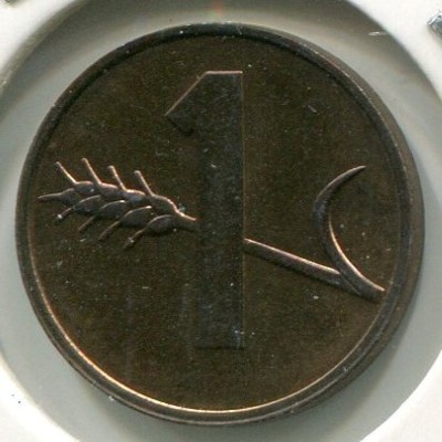 Монета Швейцария 1 раппен 1971 год.