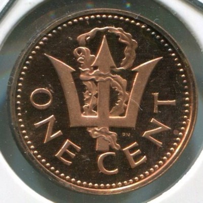 Монета Барбадос 1 цент 1973 год.