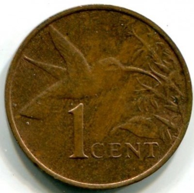 Монета Тринидад и Тобаго 1 цент 2000 год.
