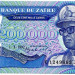 Банкнота Заир 200.000 заиров 1992 год.