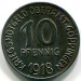 Монета Гёппинген 10 пфеннигов 1918 год. Нотгельд