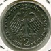 Монета ФРГ 2 марки 1975 год. ​Конрад Аденауэр
