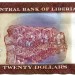 Банкнота Либерия 20 долларов 2017 год.