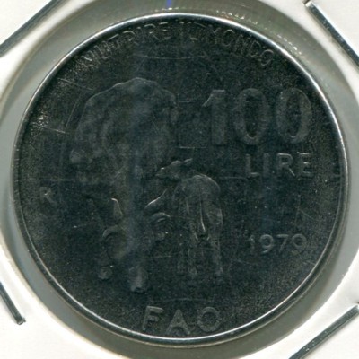 Монета Италия 100 лир 1979 год. FAO