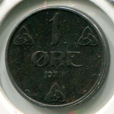 Монета Норвегия 1 эре 1941 год.