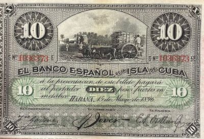 Куба, Банкнота 10 песо 1896 г.