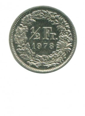 Швейцария 1/2 франка 1978 г.