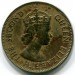Монета Ямайка 1 пенни 1960 год. Елизавета II
