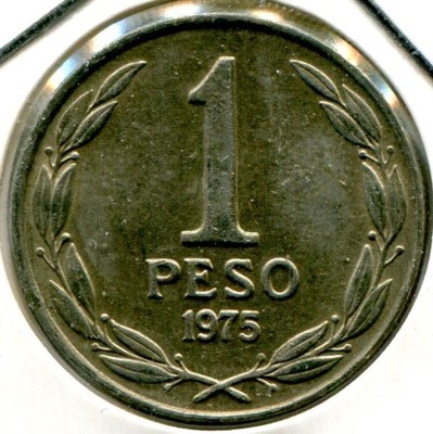 Монета Чили 1 песо 1975 год. 
