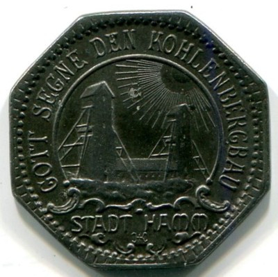 Монета город Хамм 10 пфеннигов 1919 год. Нотгельд