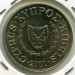 Монета Кипр 20 центов 2001 год.