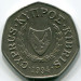 Монета Кипр 50 центов 1994 год.
