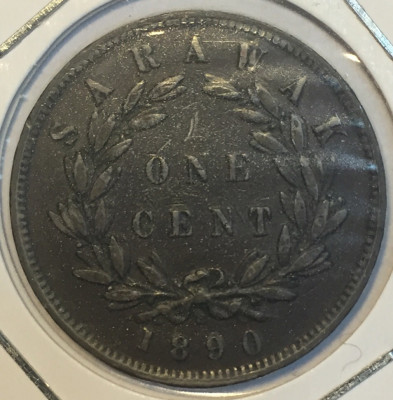 Монета Саравак 1890 год 1 цент 
